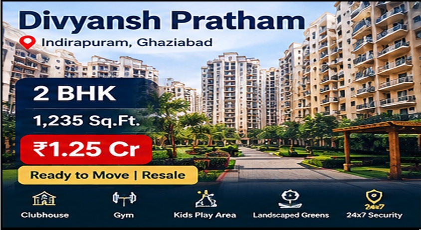 2 BHK Ready-to-Move Flat in Divyansh Pratham, Indirapuram