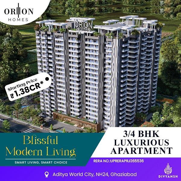 3 bhk Flat in Divyansh Orion Homes Sector 6, Aditya World City, Bamheta, Ghaziabad,