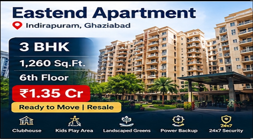 3 BHK Ready-to-Move Flat in Eastend Apartment, Indirapuram
