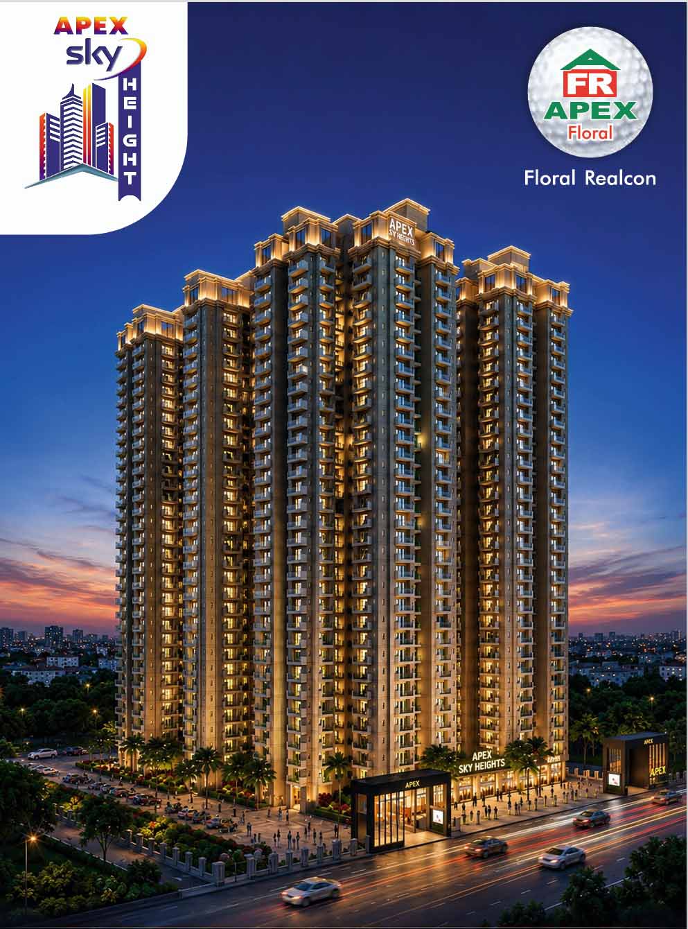 3 BHK Flat in Apex Sky Heights, Raj Nagar Extension | 1515 Sq.Ft.