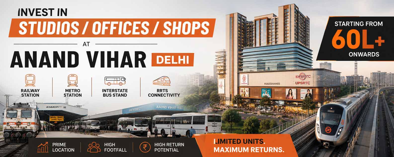 Omaxe Kaushambi | Office Space, Shops & Studios Near Anand Vihar Delhi